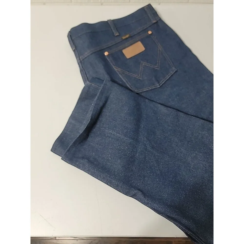 VTG Wrangler Mens Blue Jeans 13MWZ Cowboy Cut Original Fit - 46 X 34 Big & TALL - Picture 6 of 7